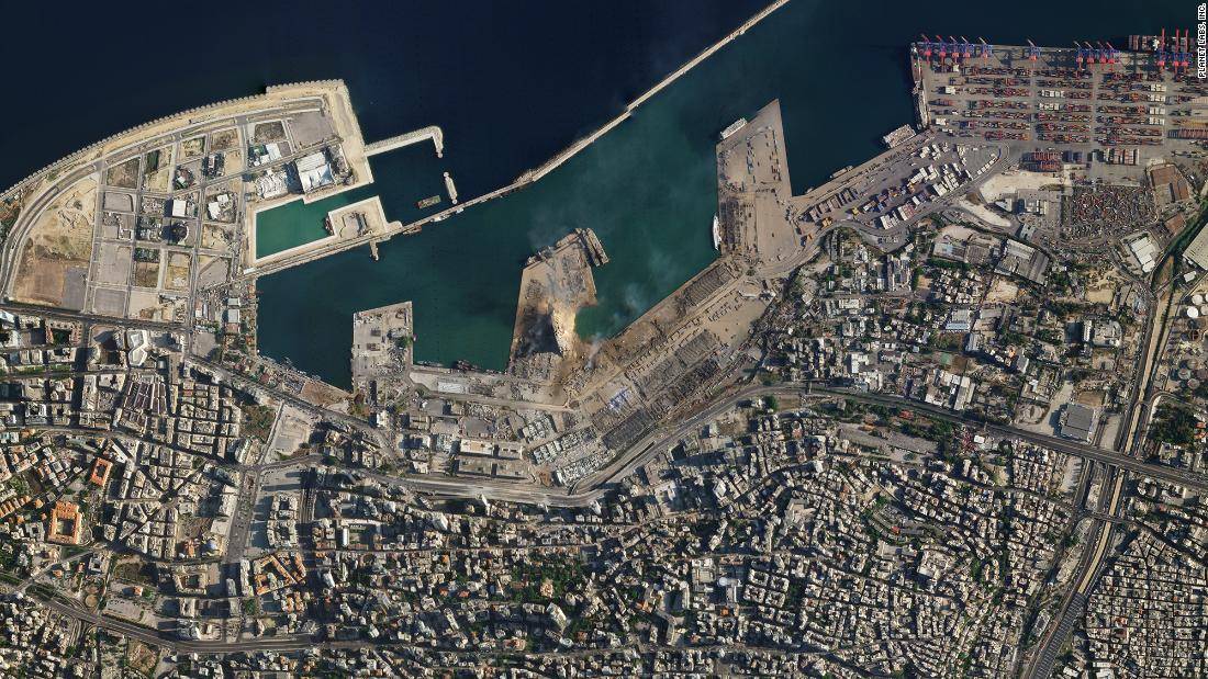 Skytek EO image of Beirut Port before explosion